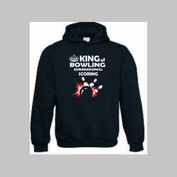 King of Bowling  mikina s kapucou stiahnutelnou šnúrkami a klokankovým vreckom vpredu 